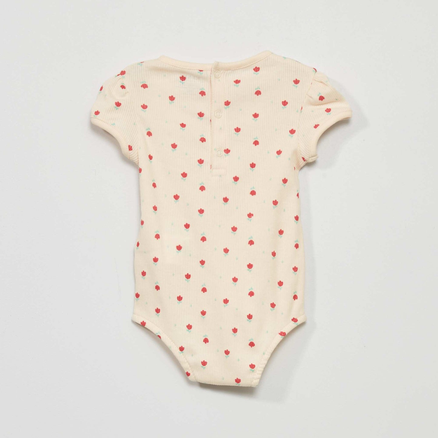 Patterned ribbed bodysuit PINK