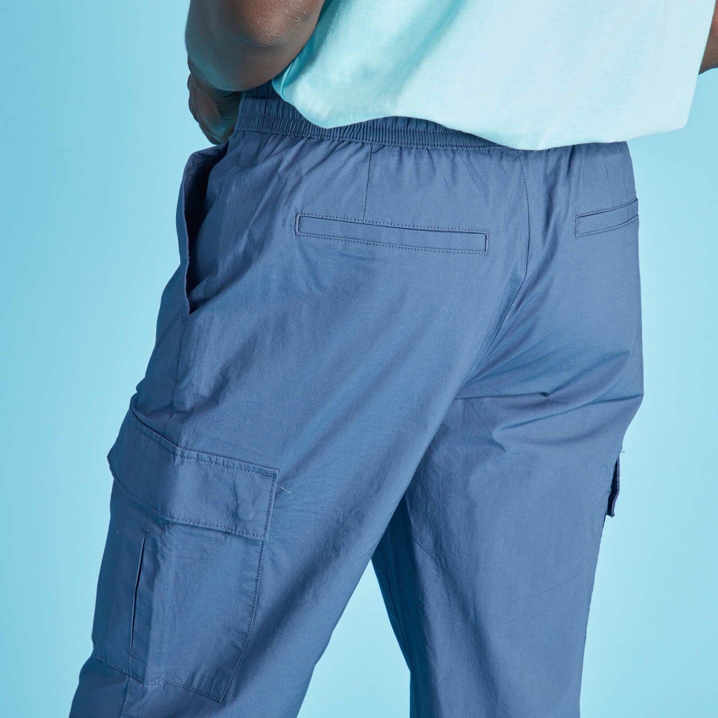 Trousers with side pockets dark blue