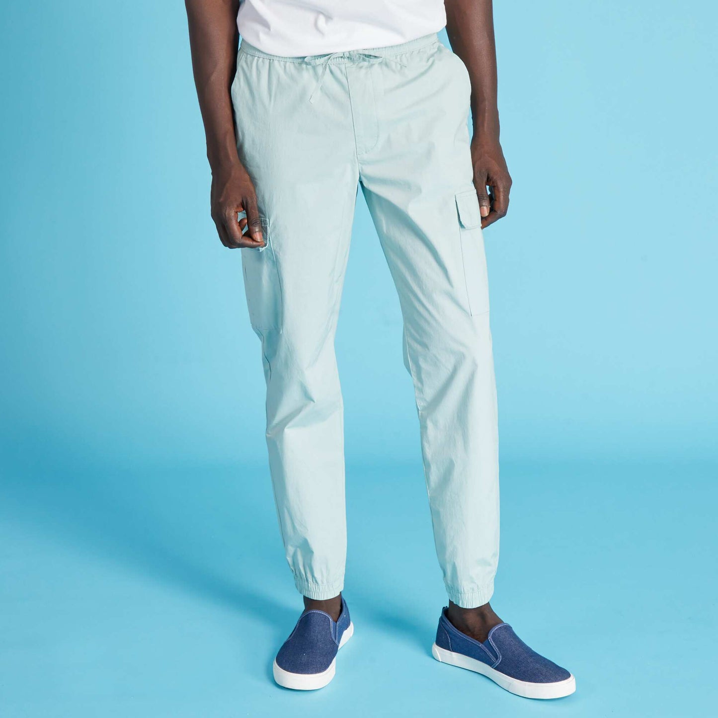 Trousers with side pockets BLUE ETHE