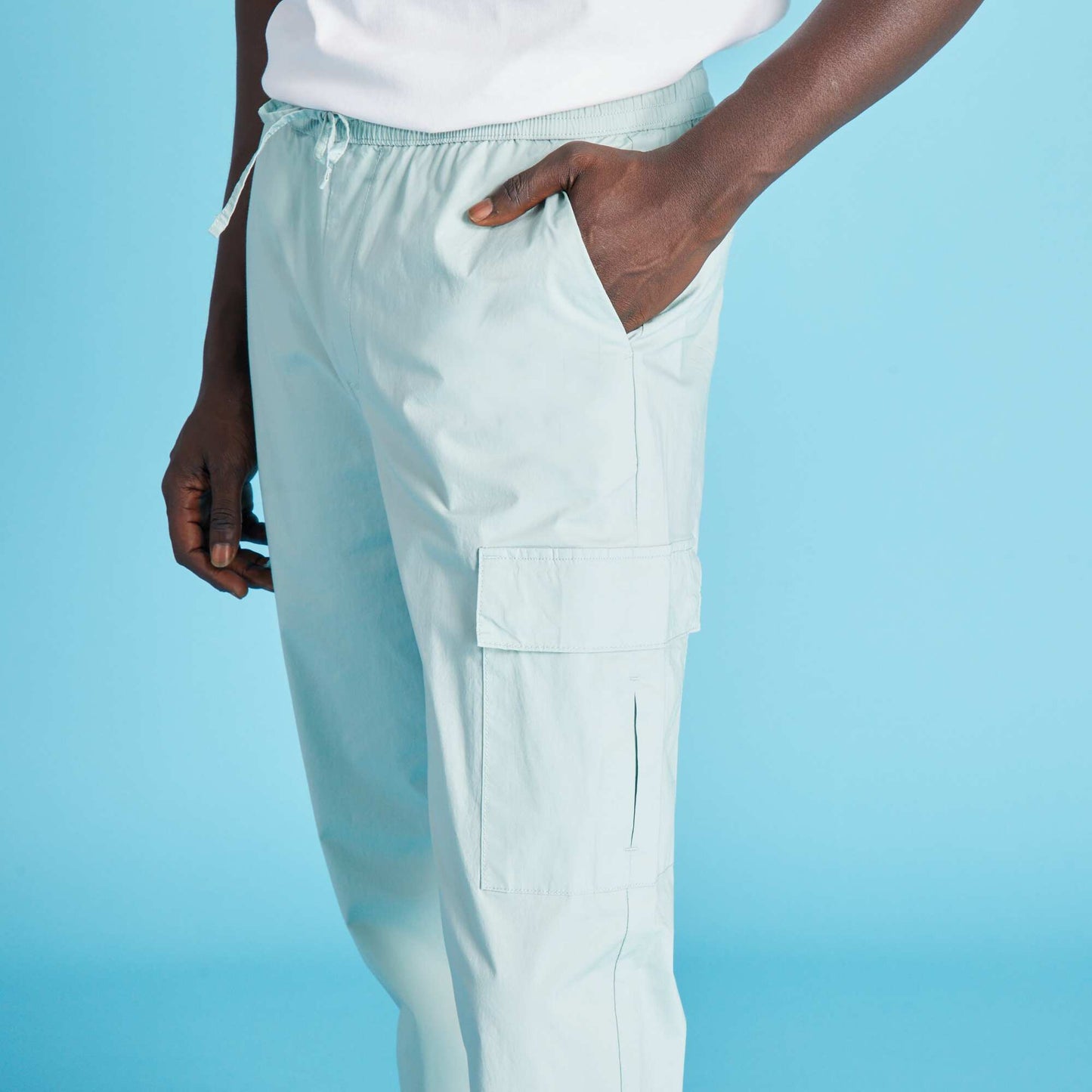 Trousers with side pockets BLUE ETHE