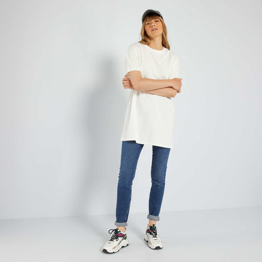 Plain short-sleeved T-shirt WHITE