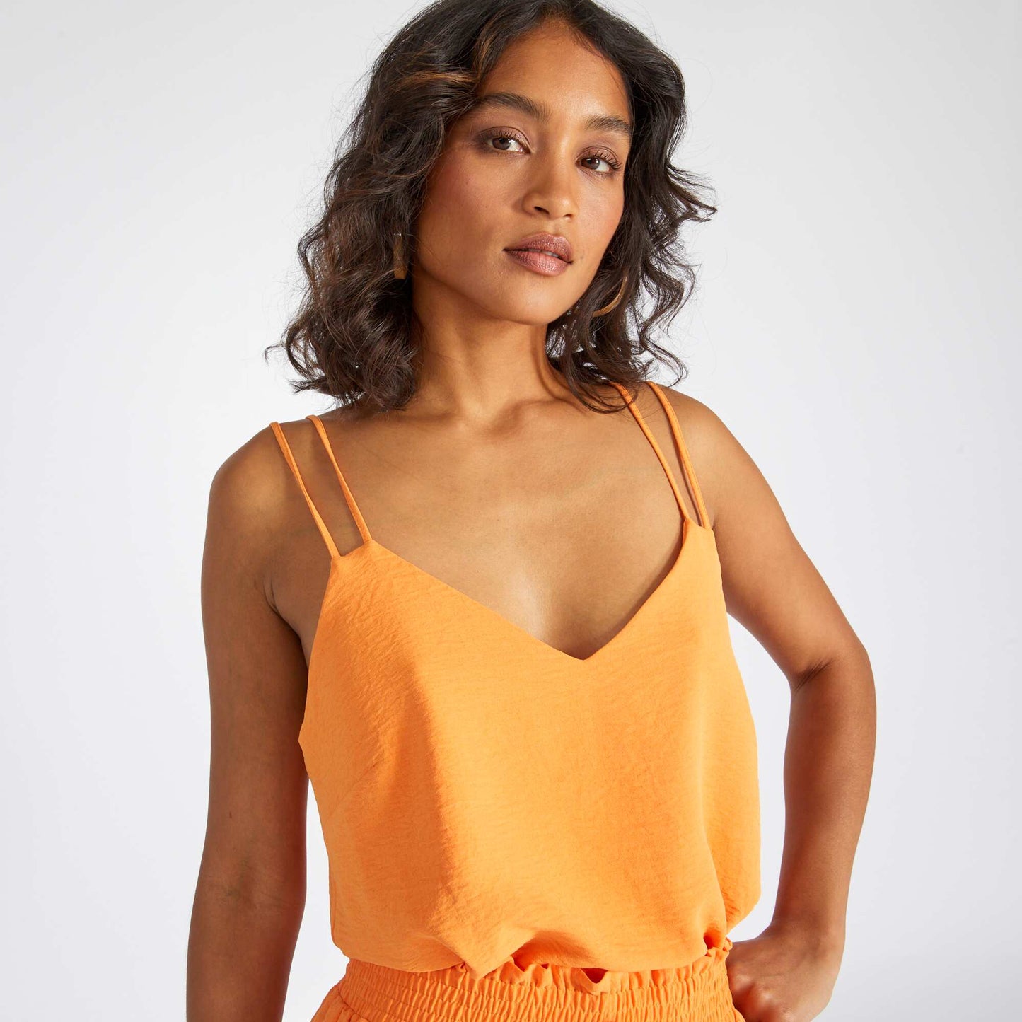 Spaghetti strap top orange