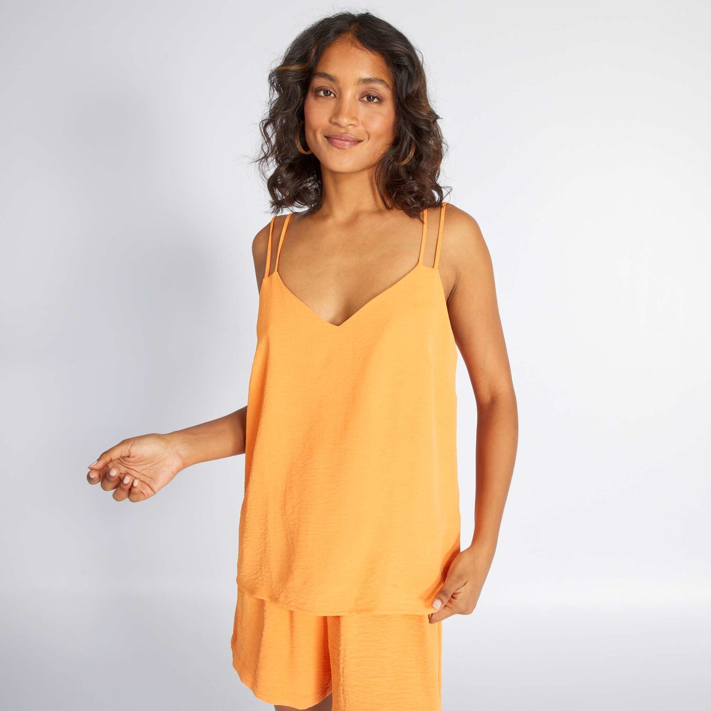 Spaghetti strap top orange