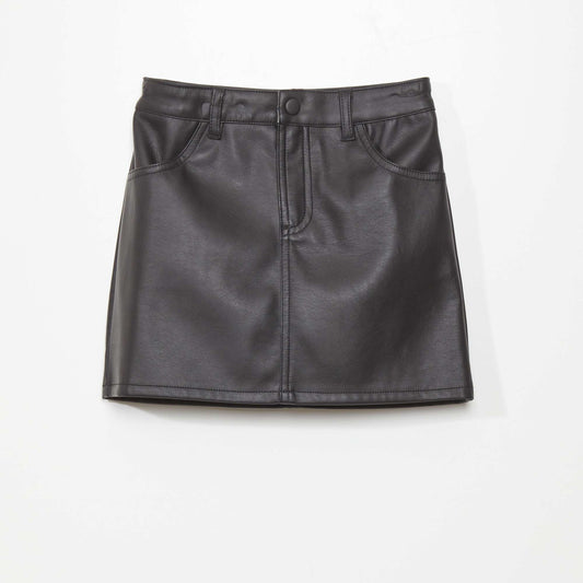 Synthetic skirt black