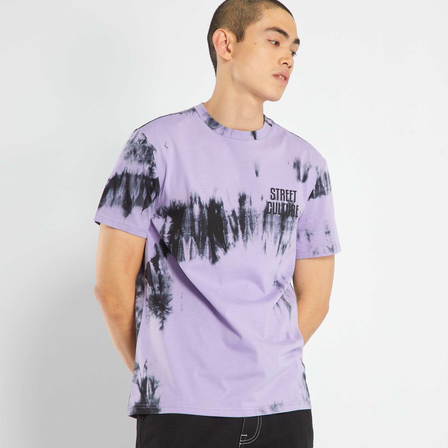 Tie-dye jersey T-shirt PURPLE ACE