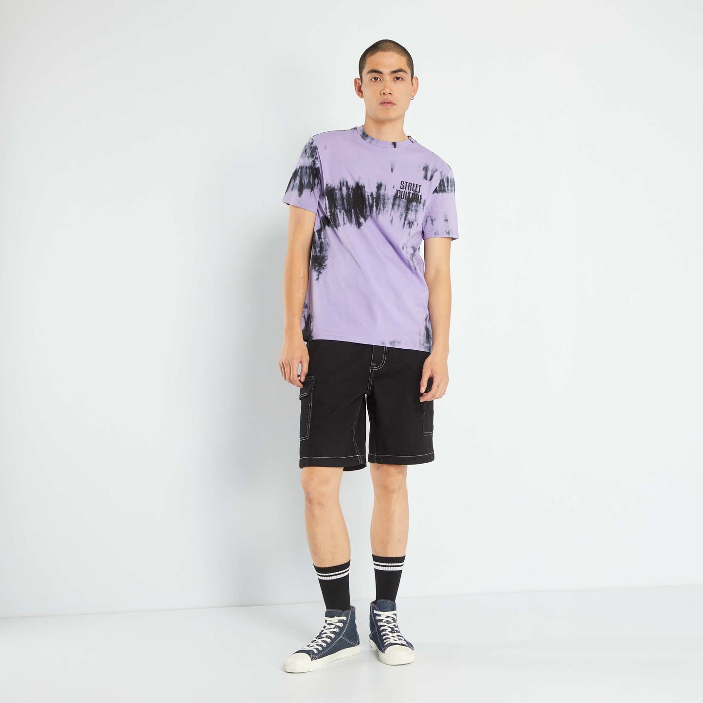 Tie-dye jersey T-shirt PURPLE ACE