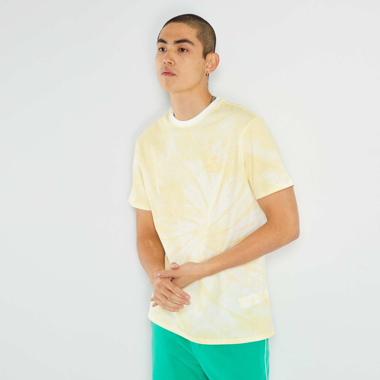 Tie-dye jersey T-shirt YELLOW