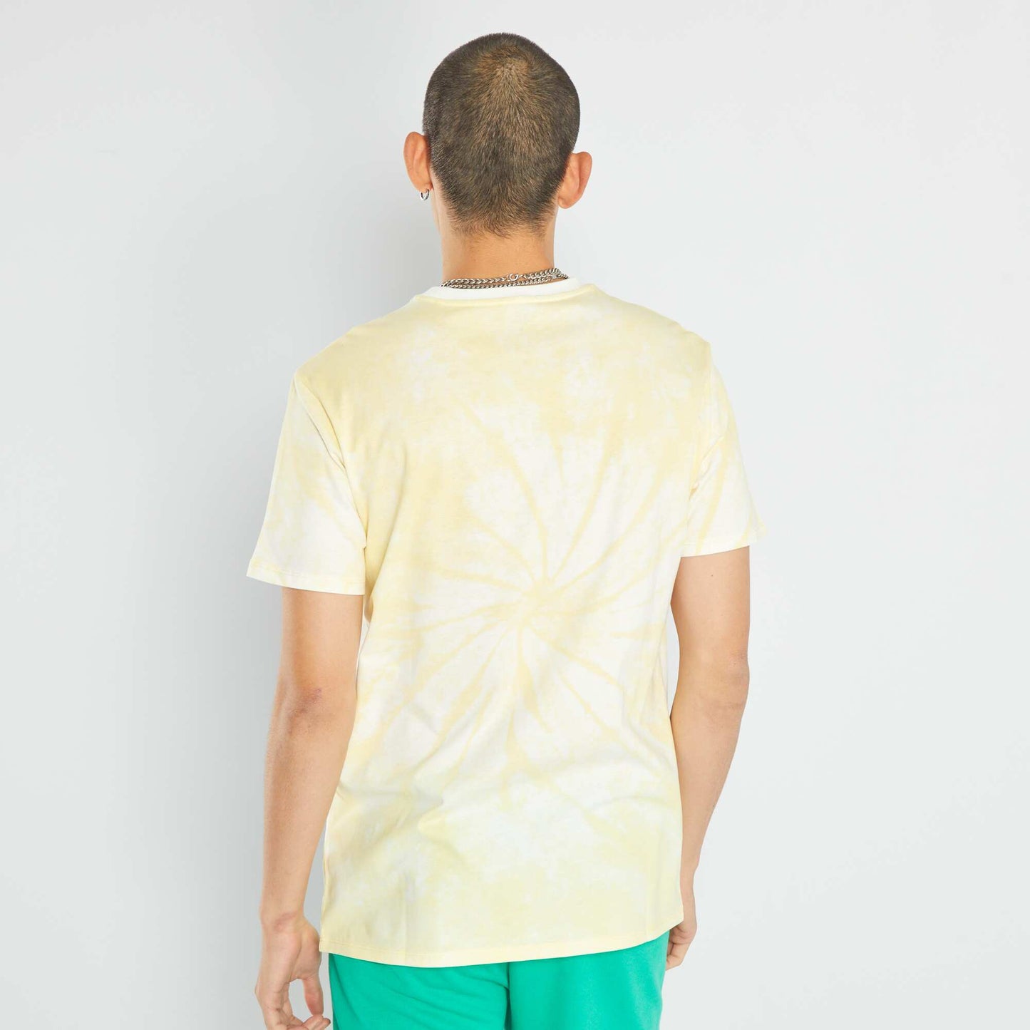 Tie-dye jersey T-shirt YELLOW