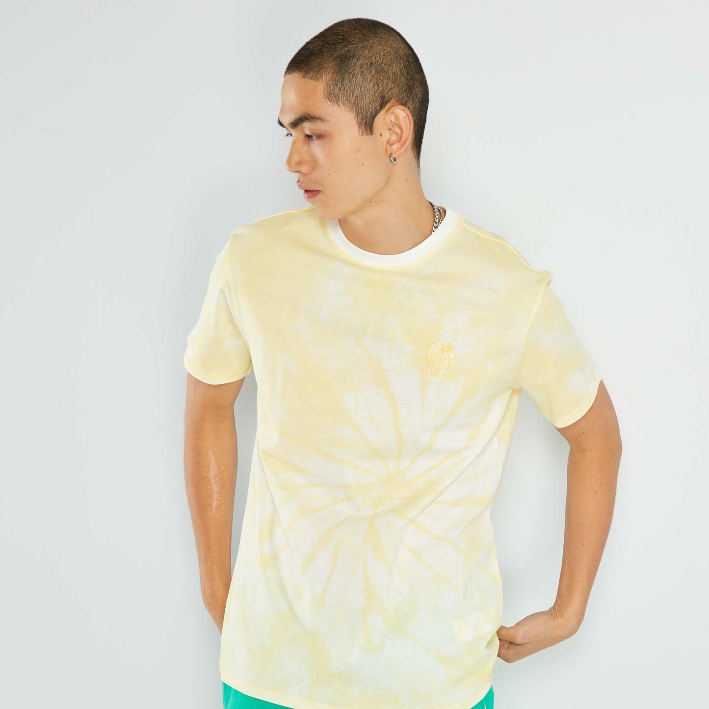 Tie-dye jersey T-shirt YELLOW