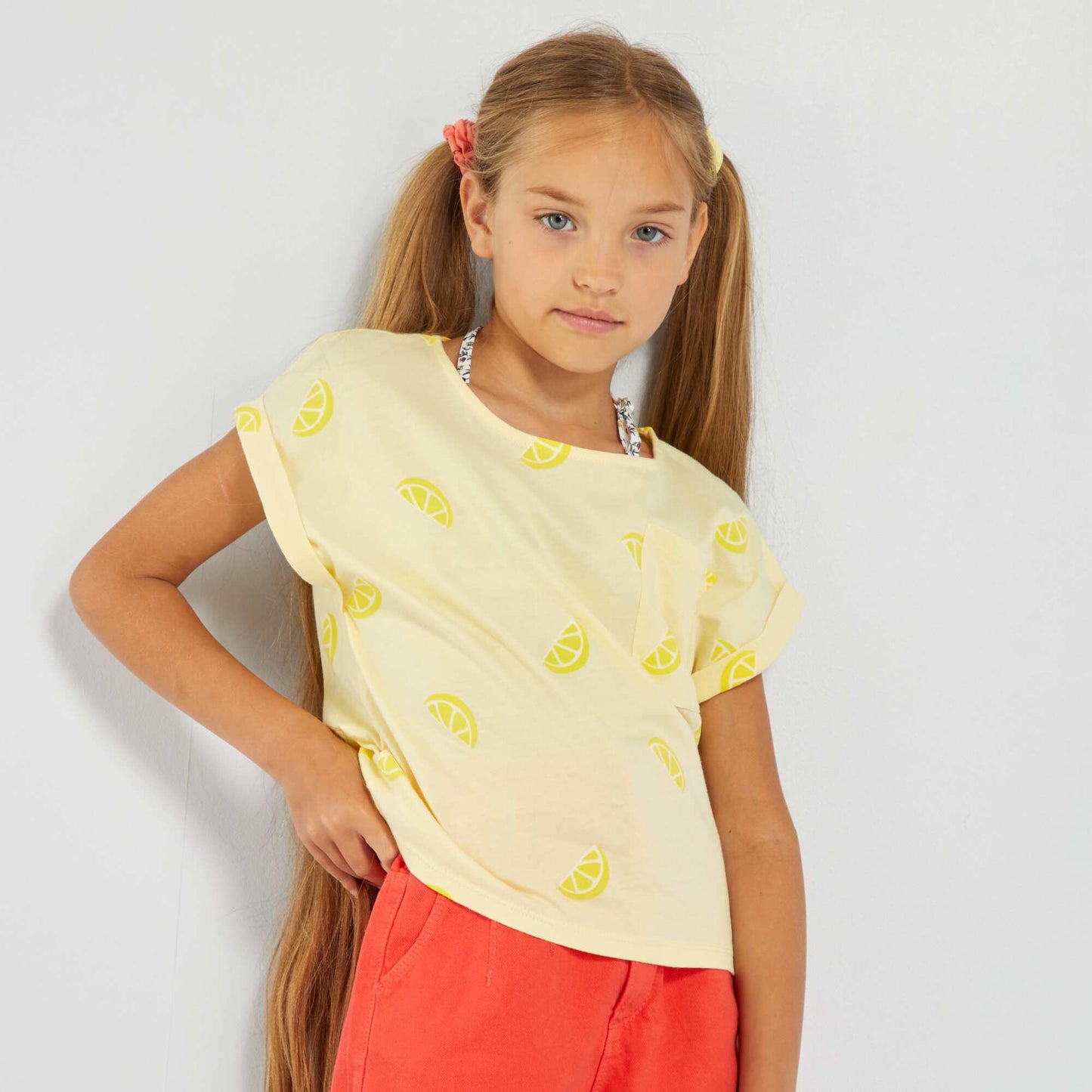 Printed jersey T-shirt AO_LEMON