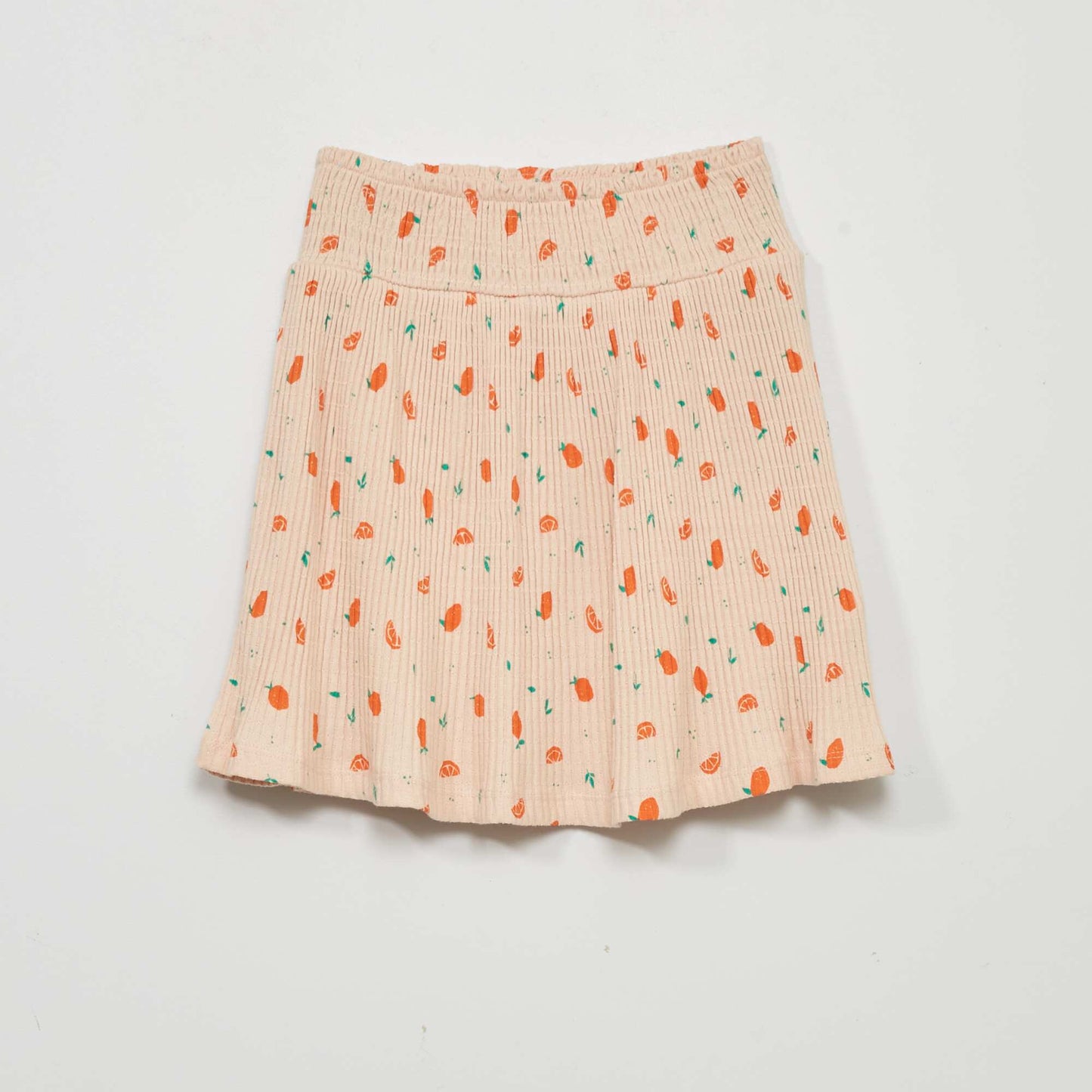 Printed pointelle knit skirt AO APRICOT