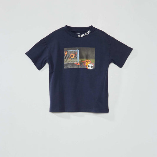 'Tennis' short-sleeved jersey T-shirt BLUE