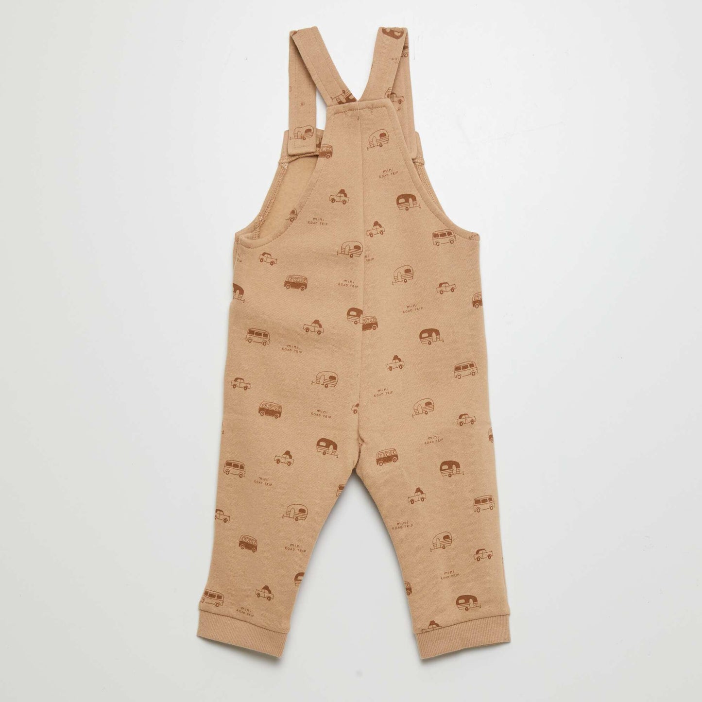 Sweatshirt fabric dungarees BEIGE