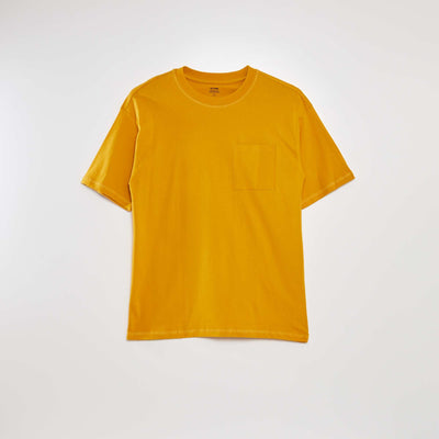 Plain loose-fit T-shirt YELLOW