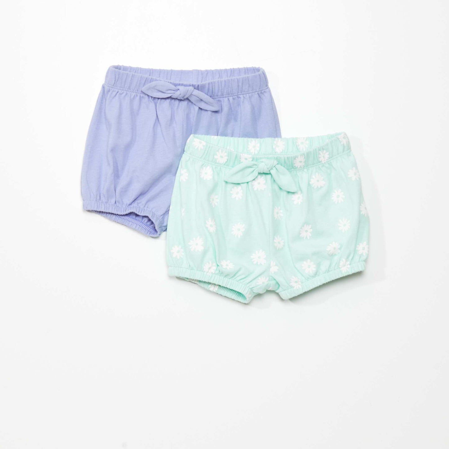 Pack of 2 cotton shorts GREEN-FLOW