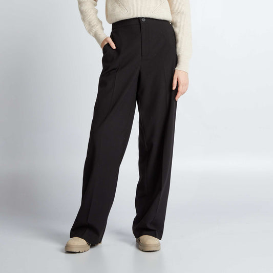 Classic wide-leg trousers black