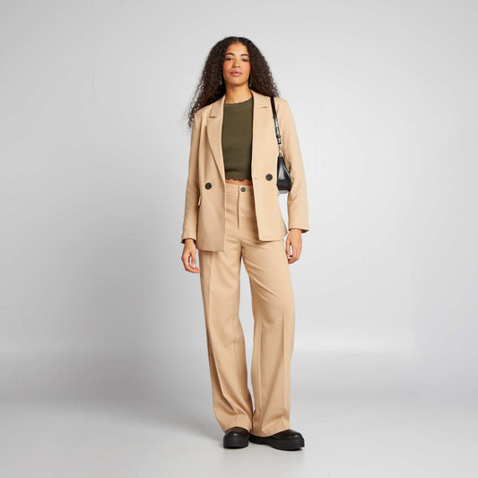 Classic wide-leg trousers BEIGE