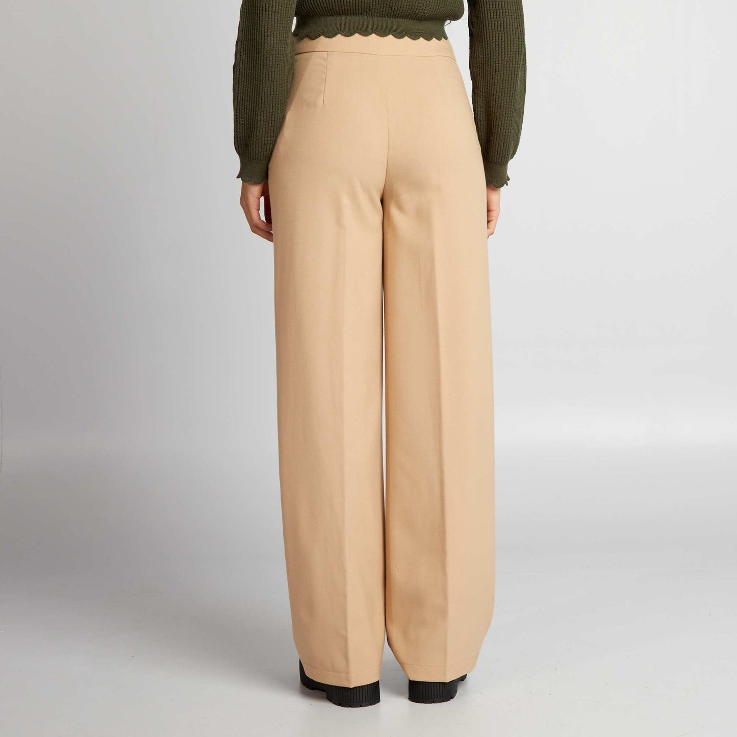 Classic wide-leg trousers BEIGE