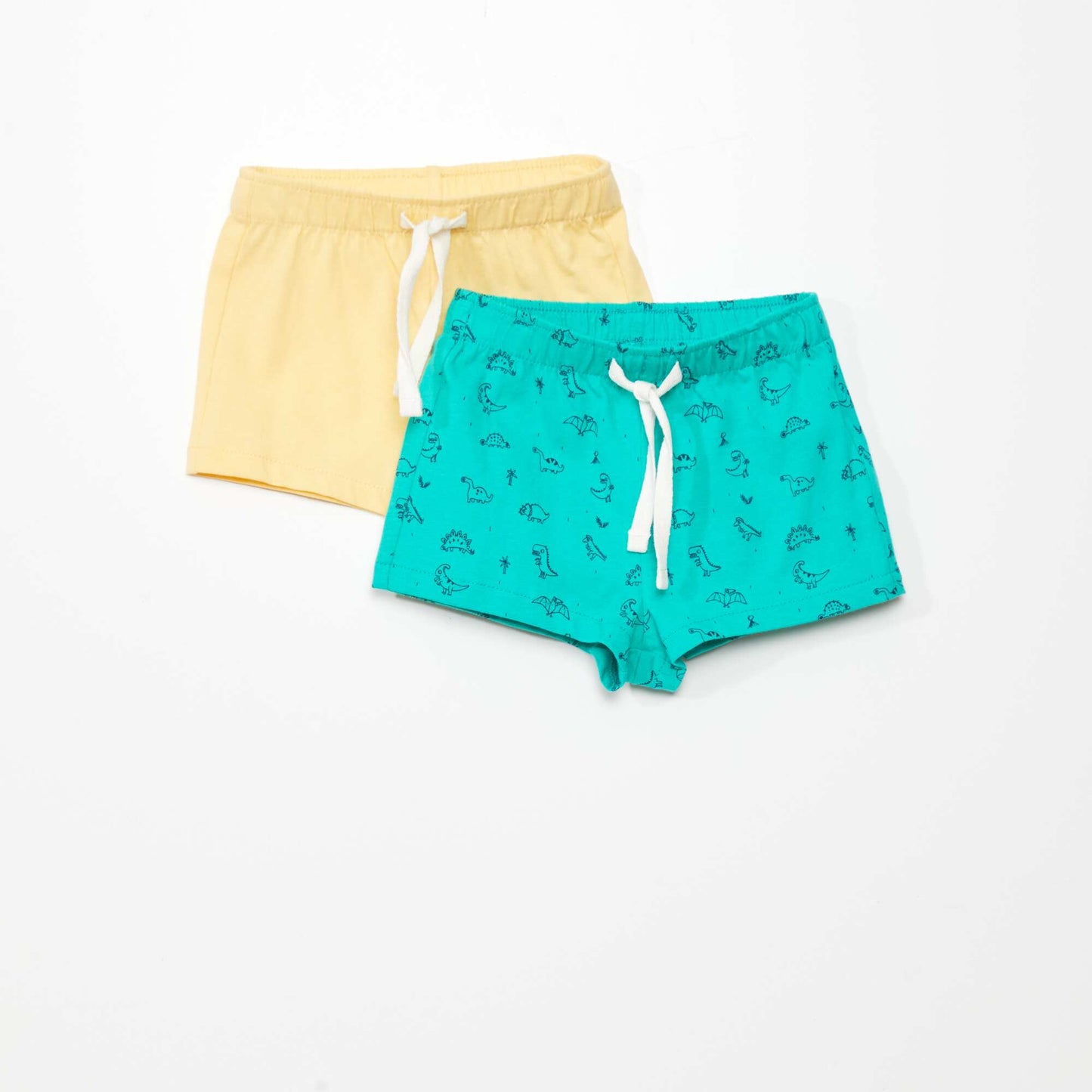 Pack of 2 cotton shorts BLUE DINO