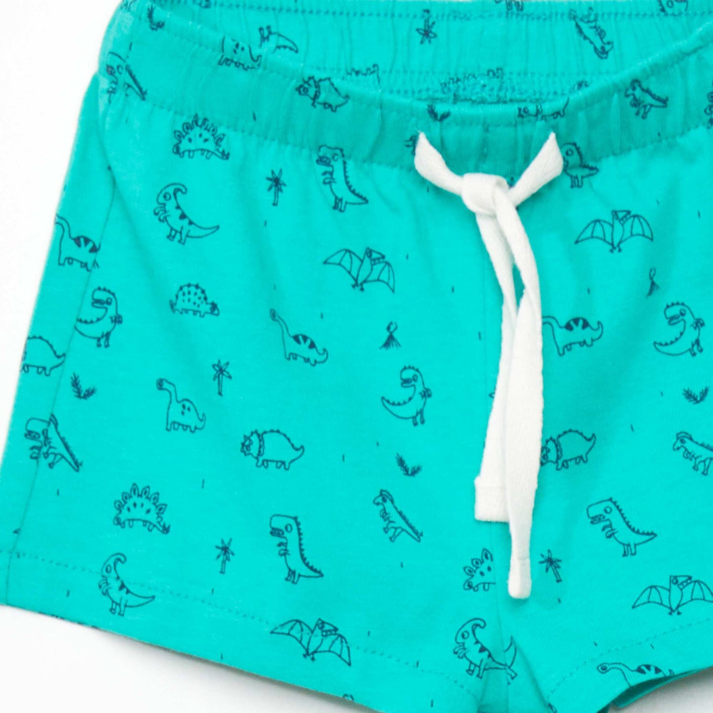 Pack of 2 cotton shorts BLUE DINO