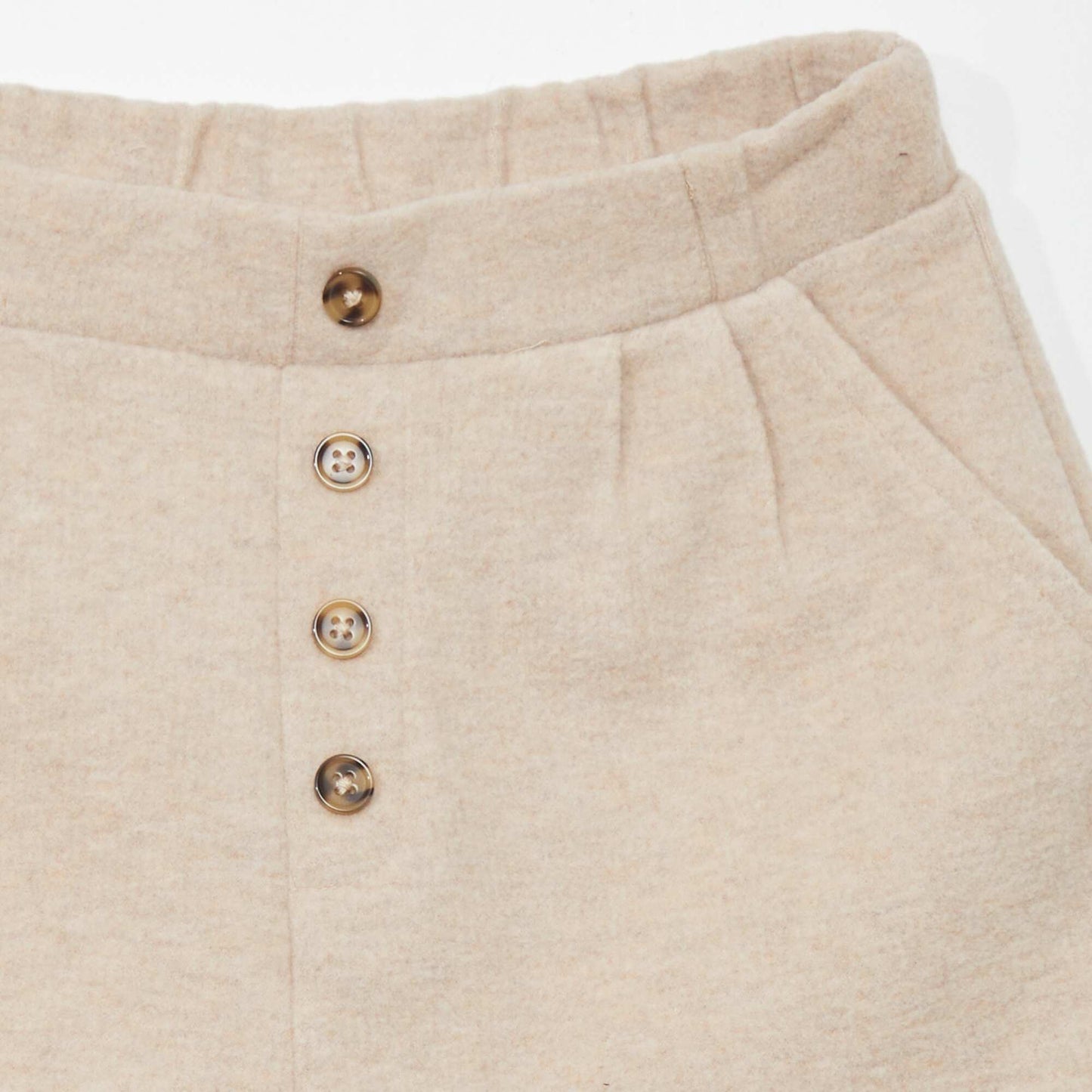 Woolcloth-effect shorts BEIGE