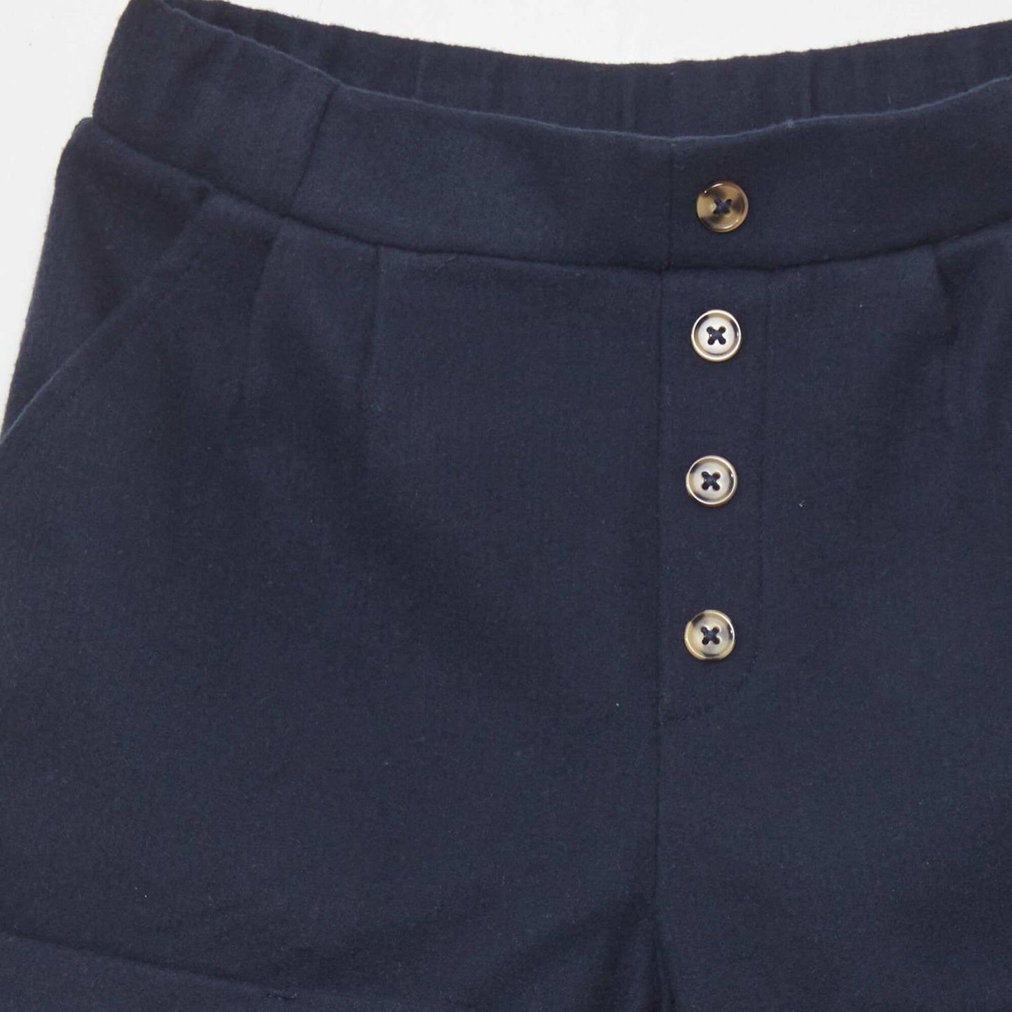 Woolcloth-effect shorts blue