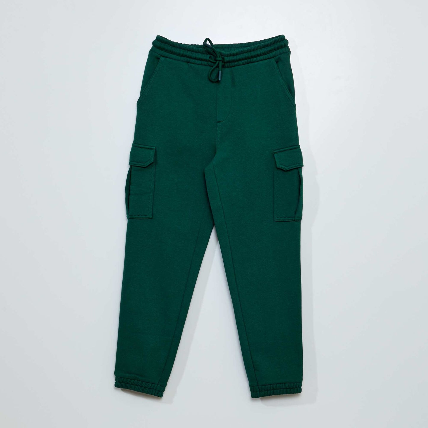 Marled sweatshirt fabric joggers GREEN