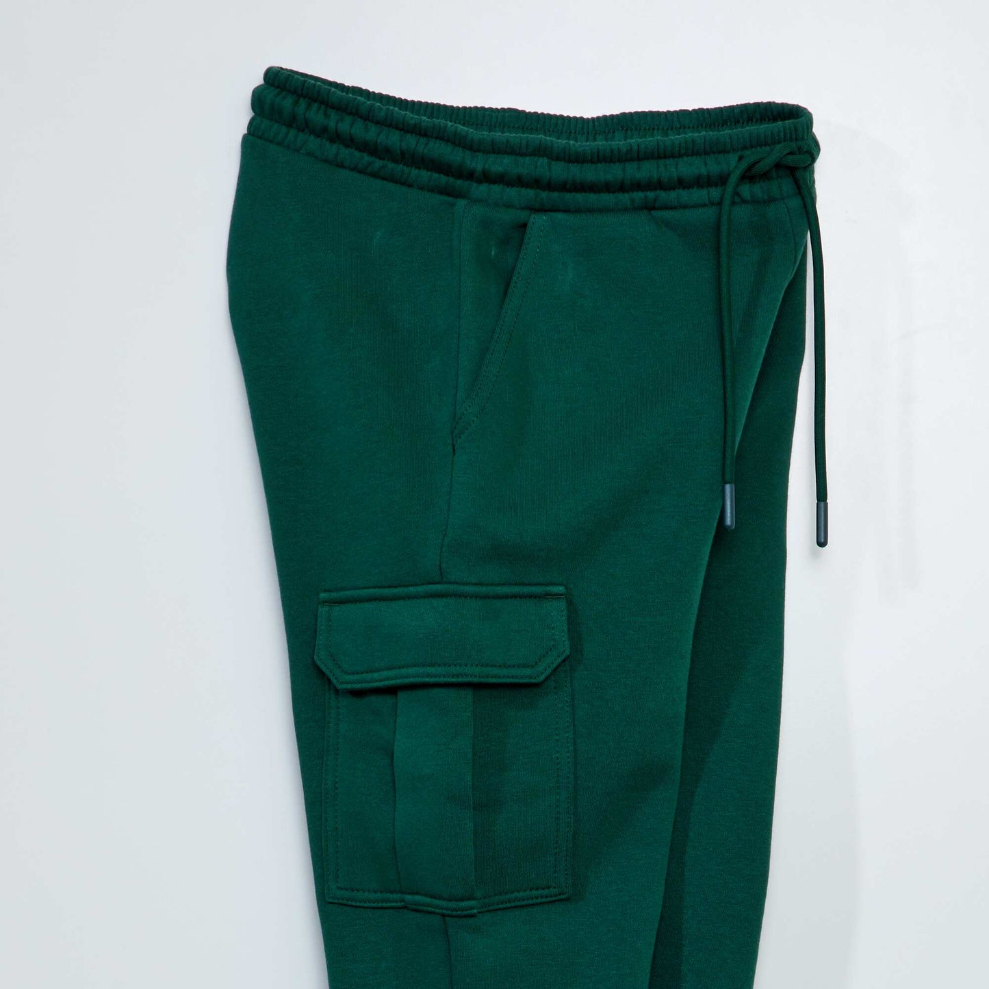 Marled sweatshirt fabric joggers GREEN