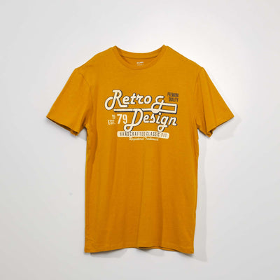 Short-sleeved printed T-shirt YELLOW