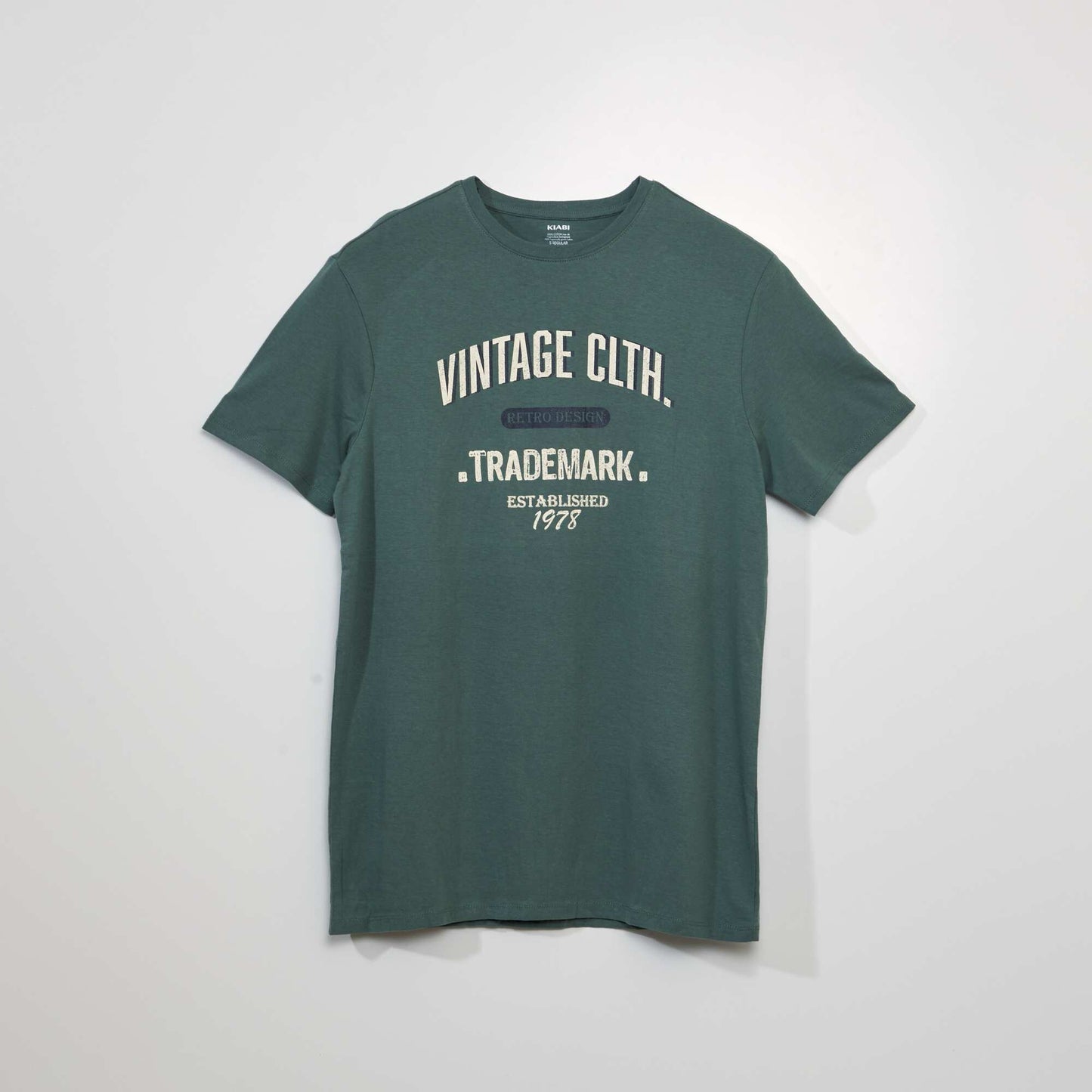 Short-sleeved printed T-shirt GREEN