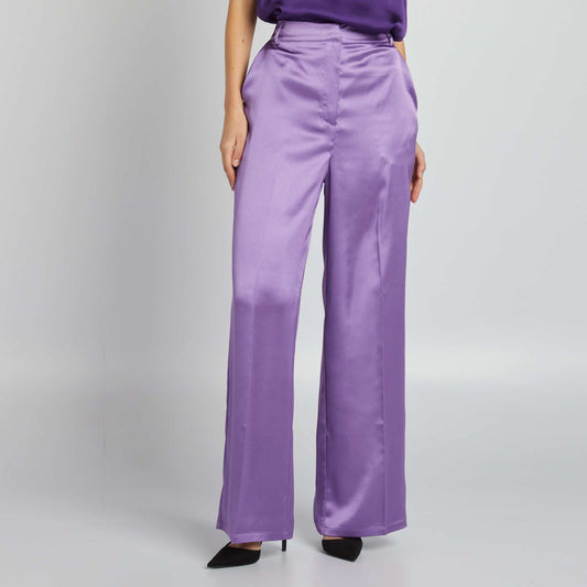 Satin trousers PURPLE