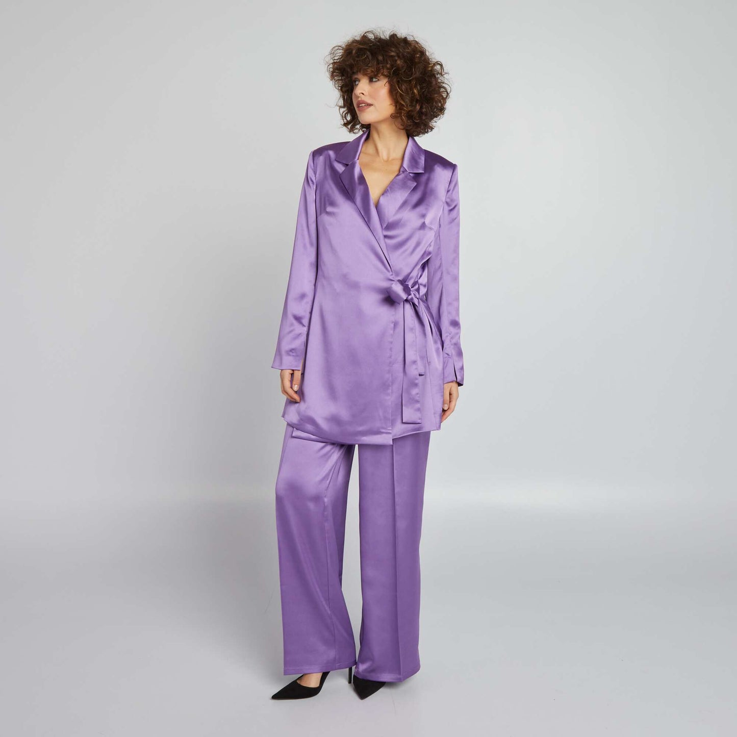 Satin trousers PURPLE