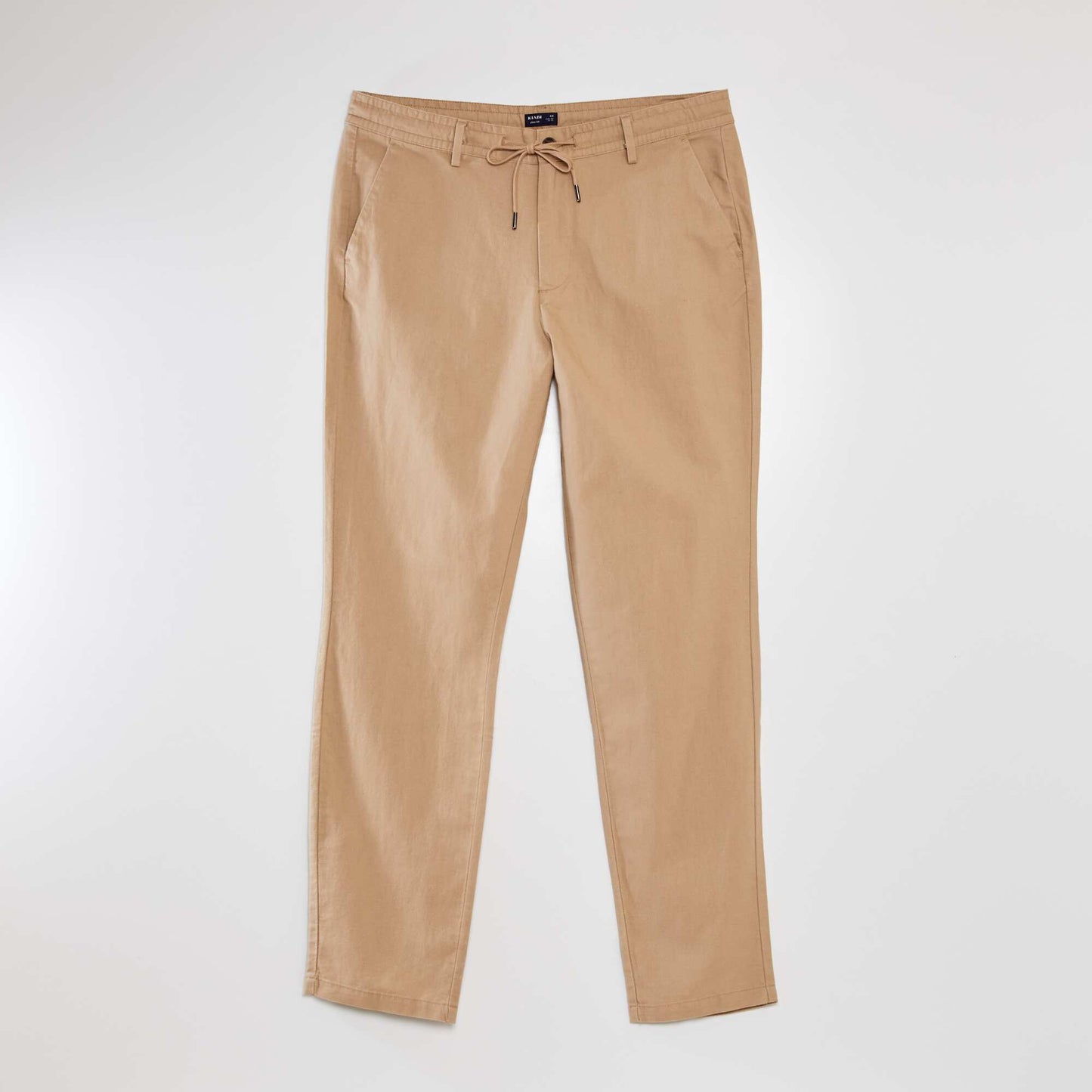 Slim-fit linen chinos BEIGE