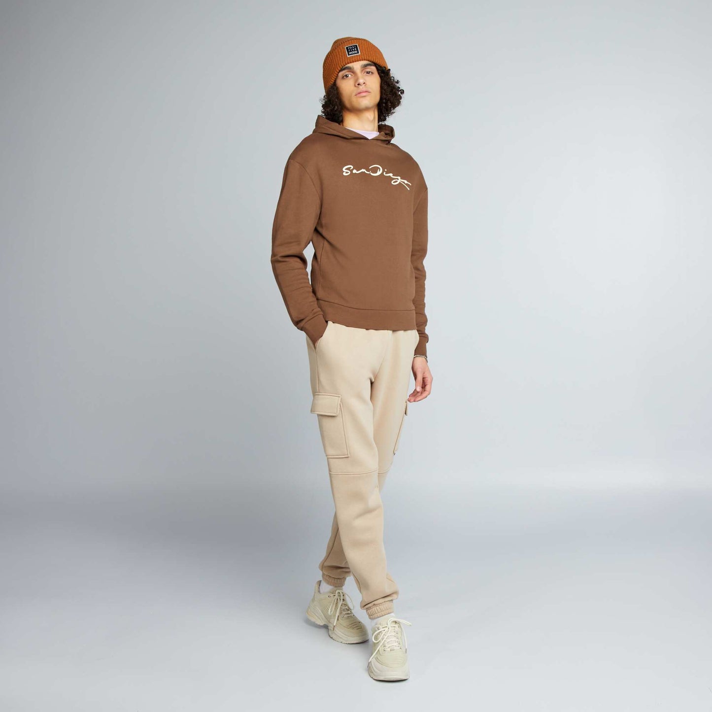 Multi-pocket joggers beige