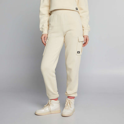 Sweatshirt fabric joggers BEIGE