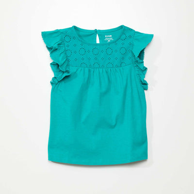 Embroidered T-shirt GREEN