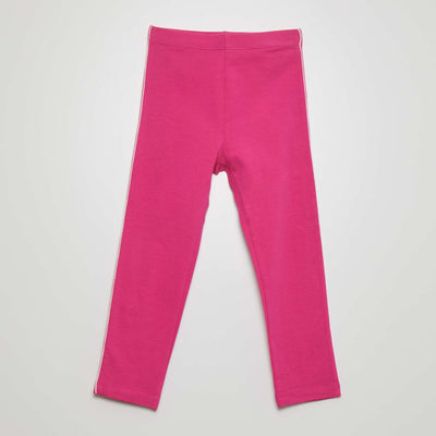 Stretch jersey leggings with elasticated waist PINK