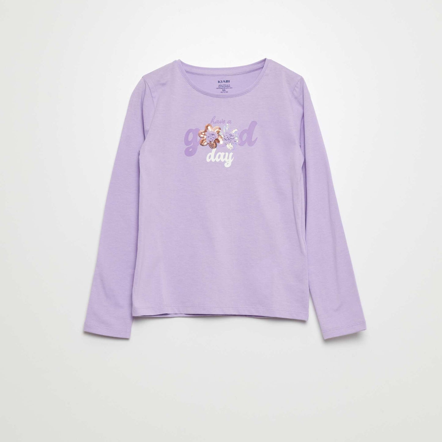 Long-sleeved printed T-shirt PURPLE