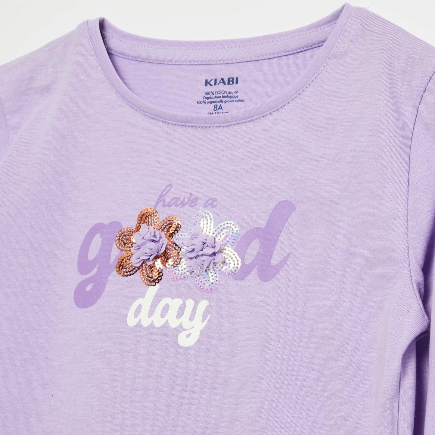 Long-sleeved printed T-shirt PURPLE