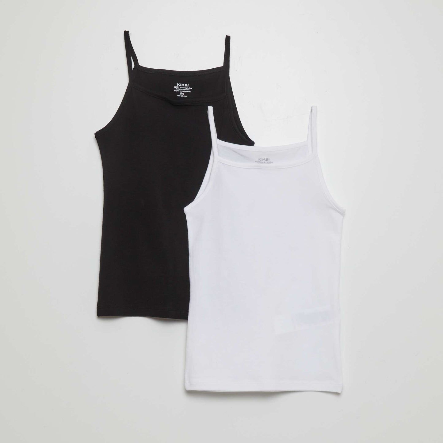 Pack of 2 plain vest tops BLACK