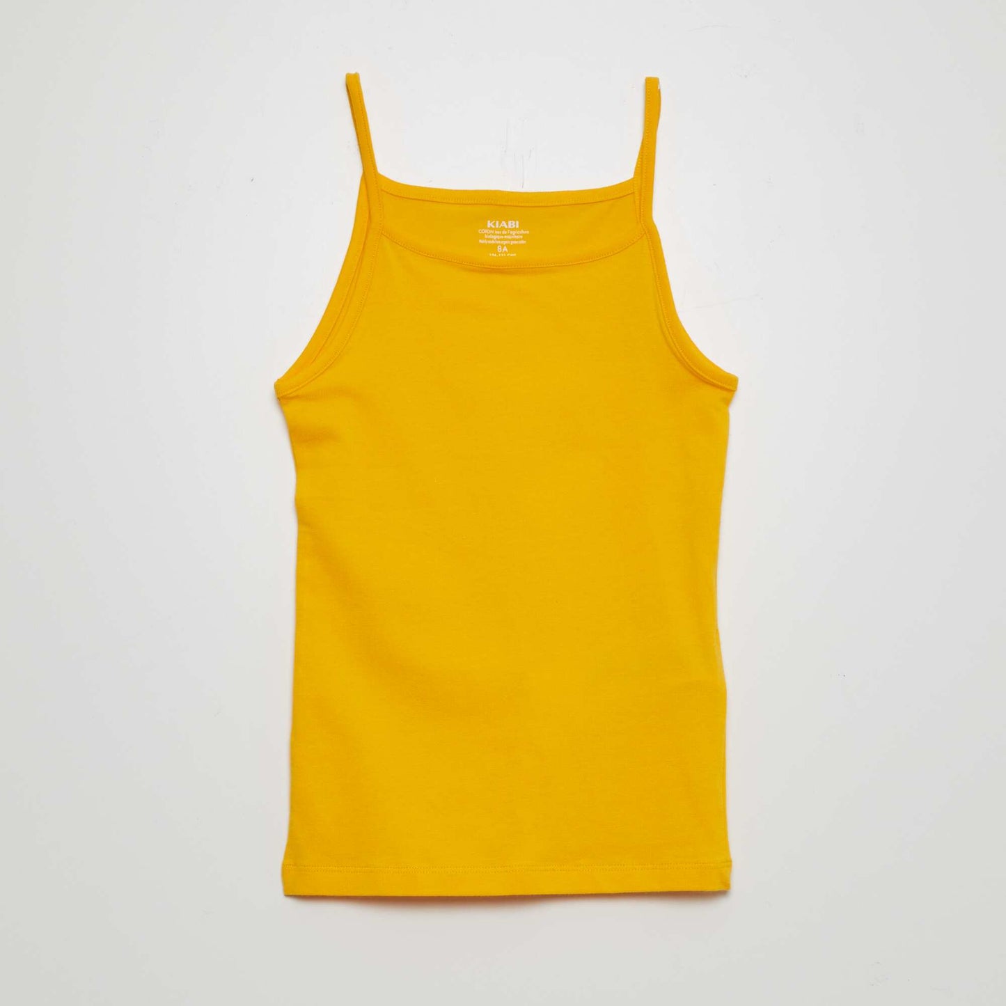 Pack of 2 plain vest tops YELLOW