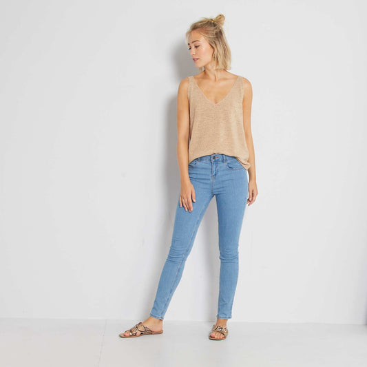 Stretch skinny jeans double stone