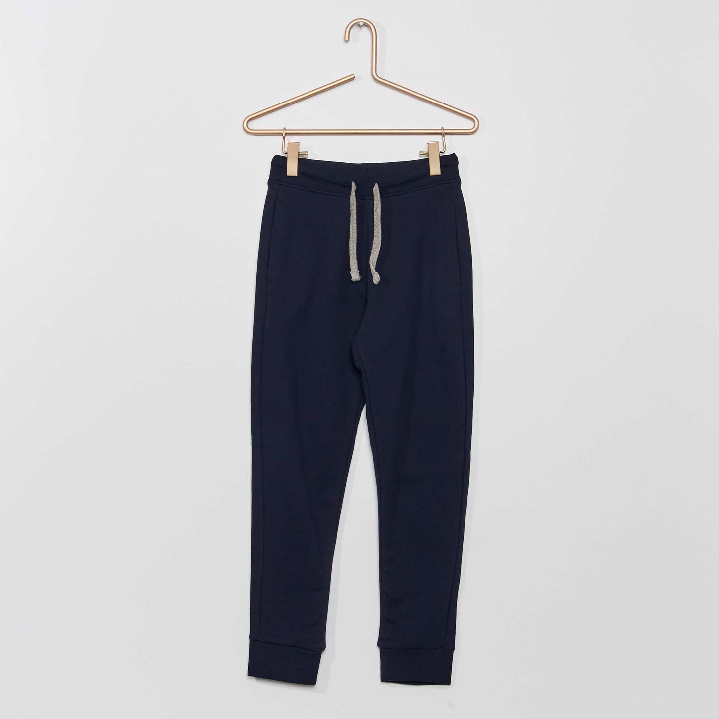 Plain sweatshirt fabric trousers blue