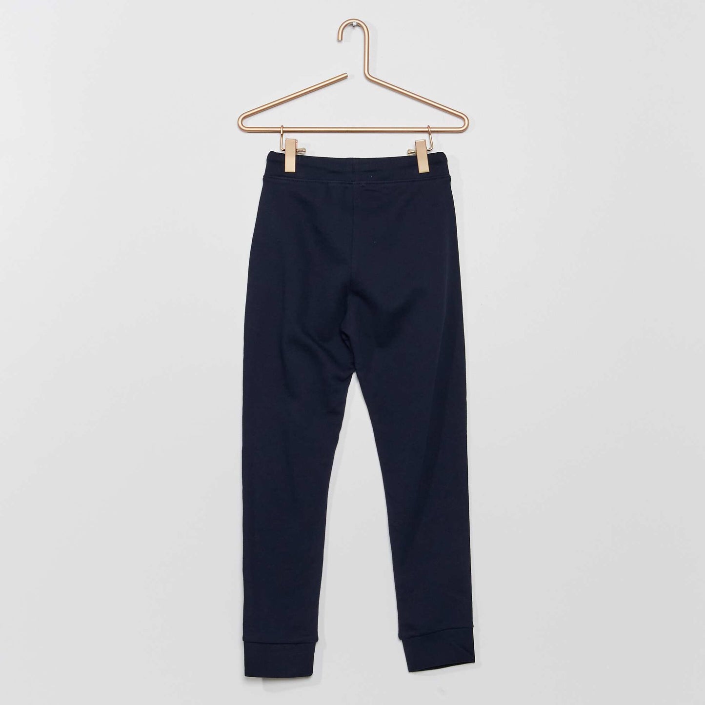 Plain sweatshirt fabric trousers blue