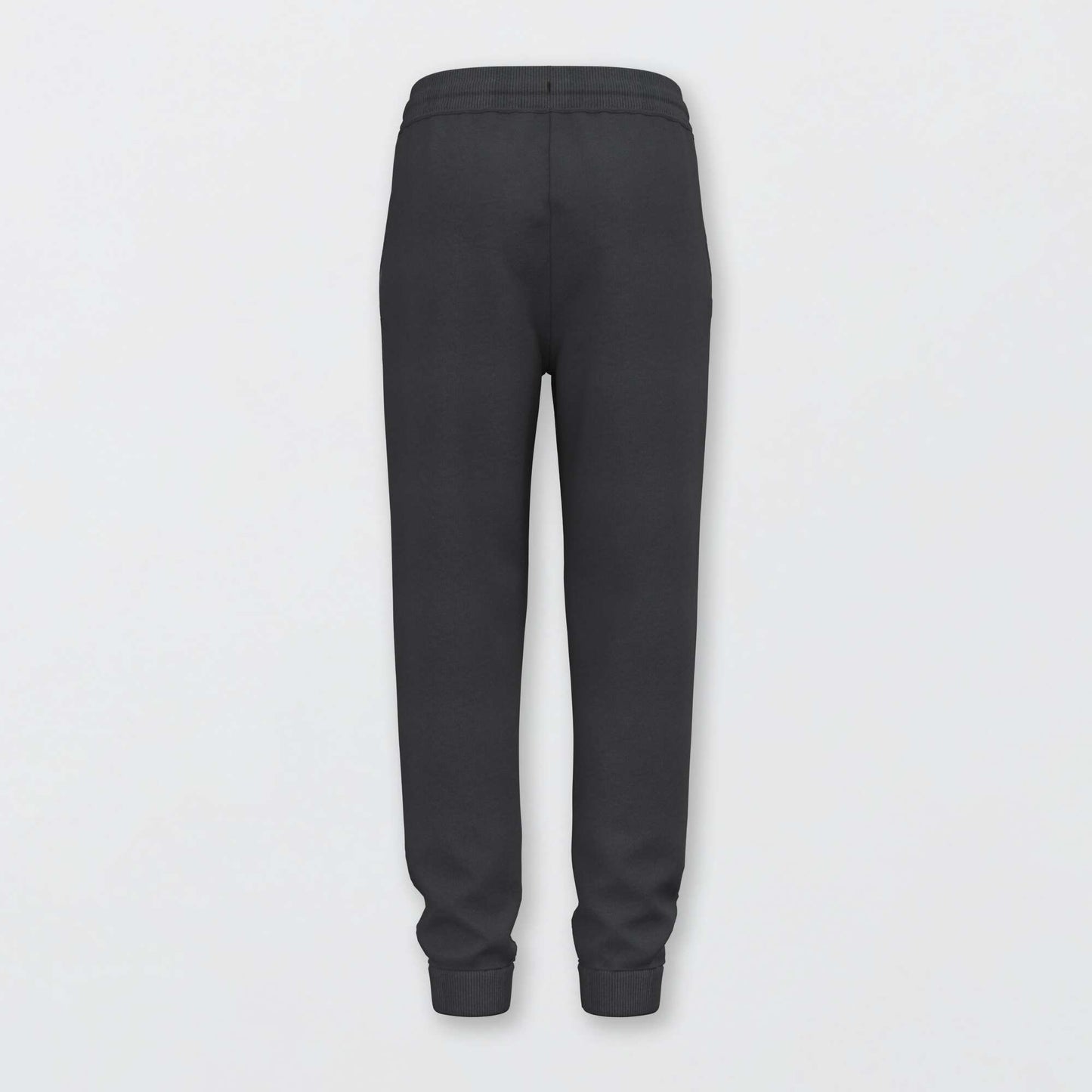 Plain sweatshirt fabric trousers Black