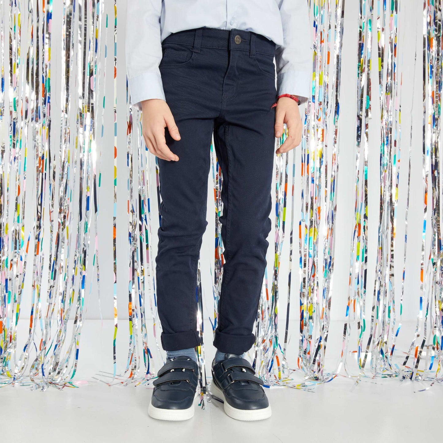 Skinny trousers with five pockets blue