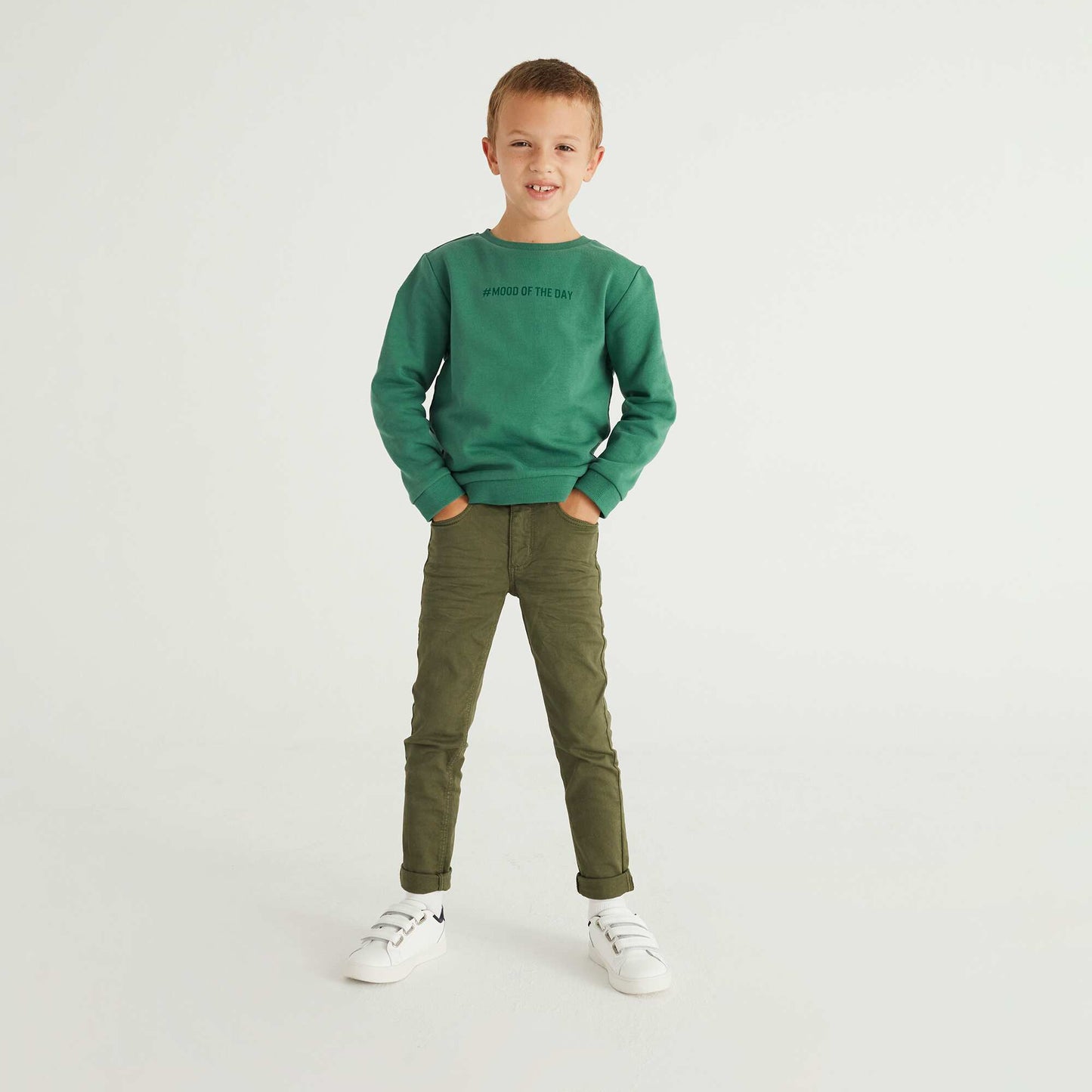 Skinny trousers with five pockets Green