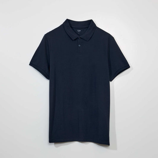 Cotton piqué polo shirt Blue navy