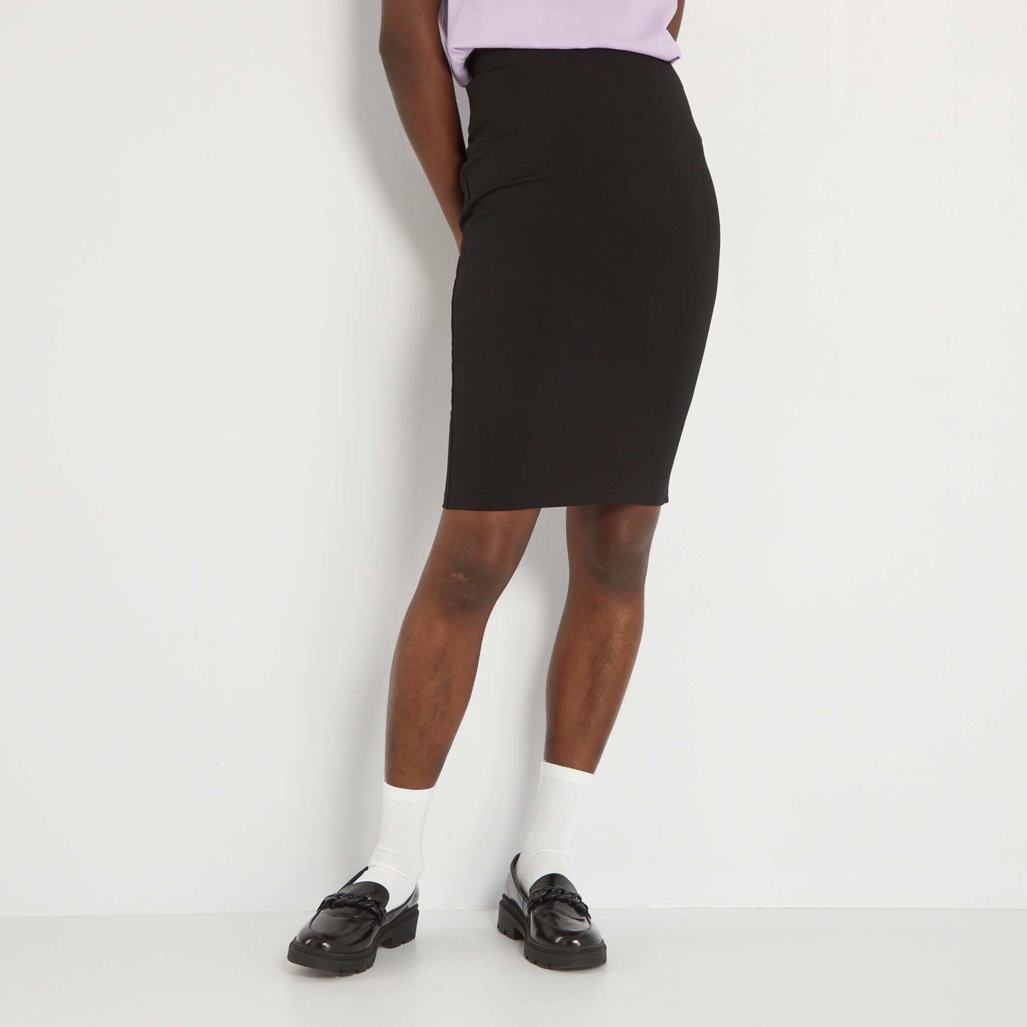 Milano knit pencil skirt Black