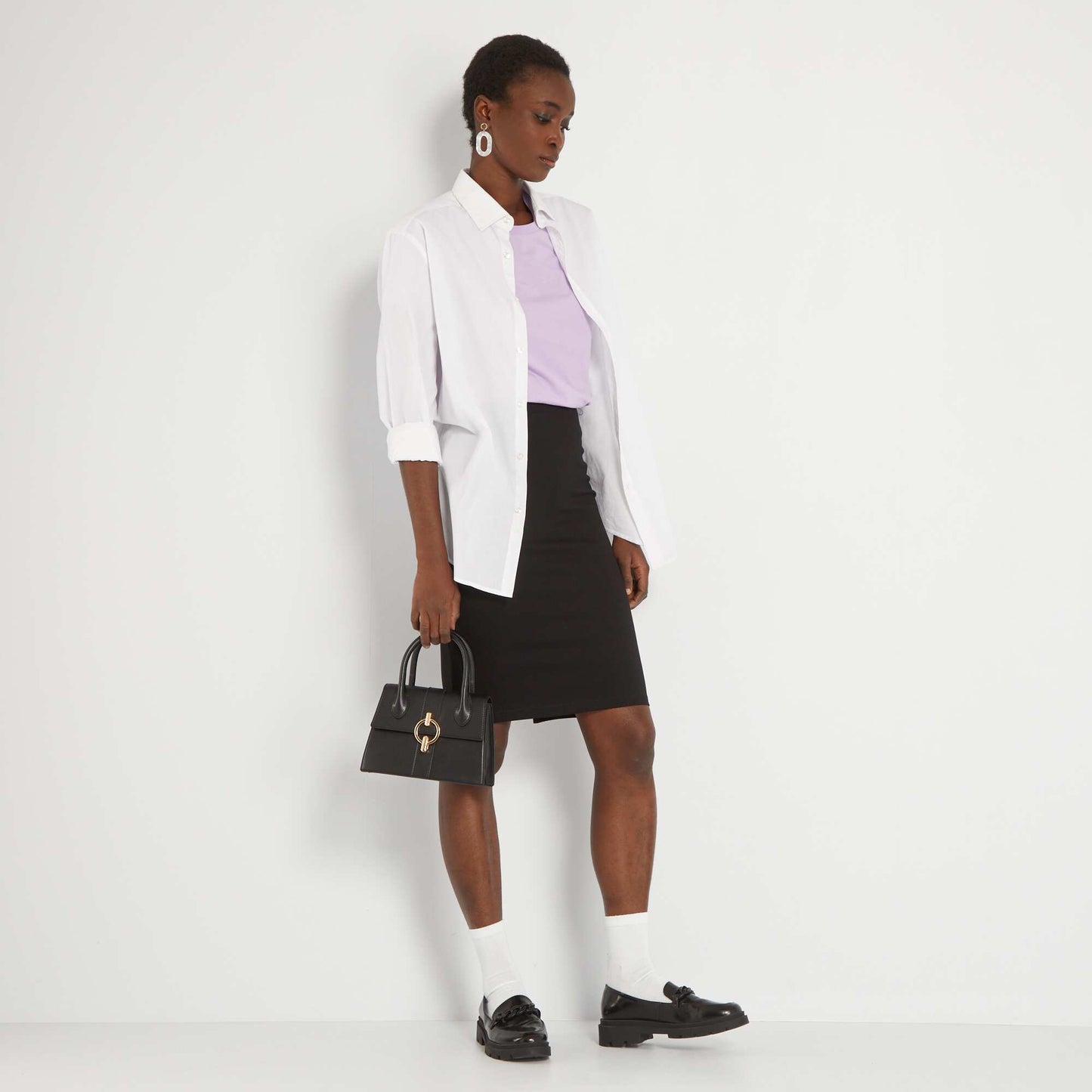 Milano knit pencil skirt Black